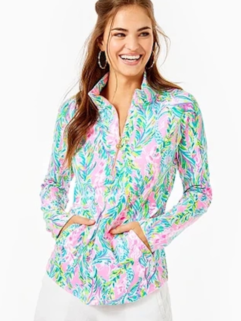 Lilly Pulitzer Skipper Popover in Unicorn of the Sea Print! Size L
